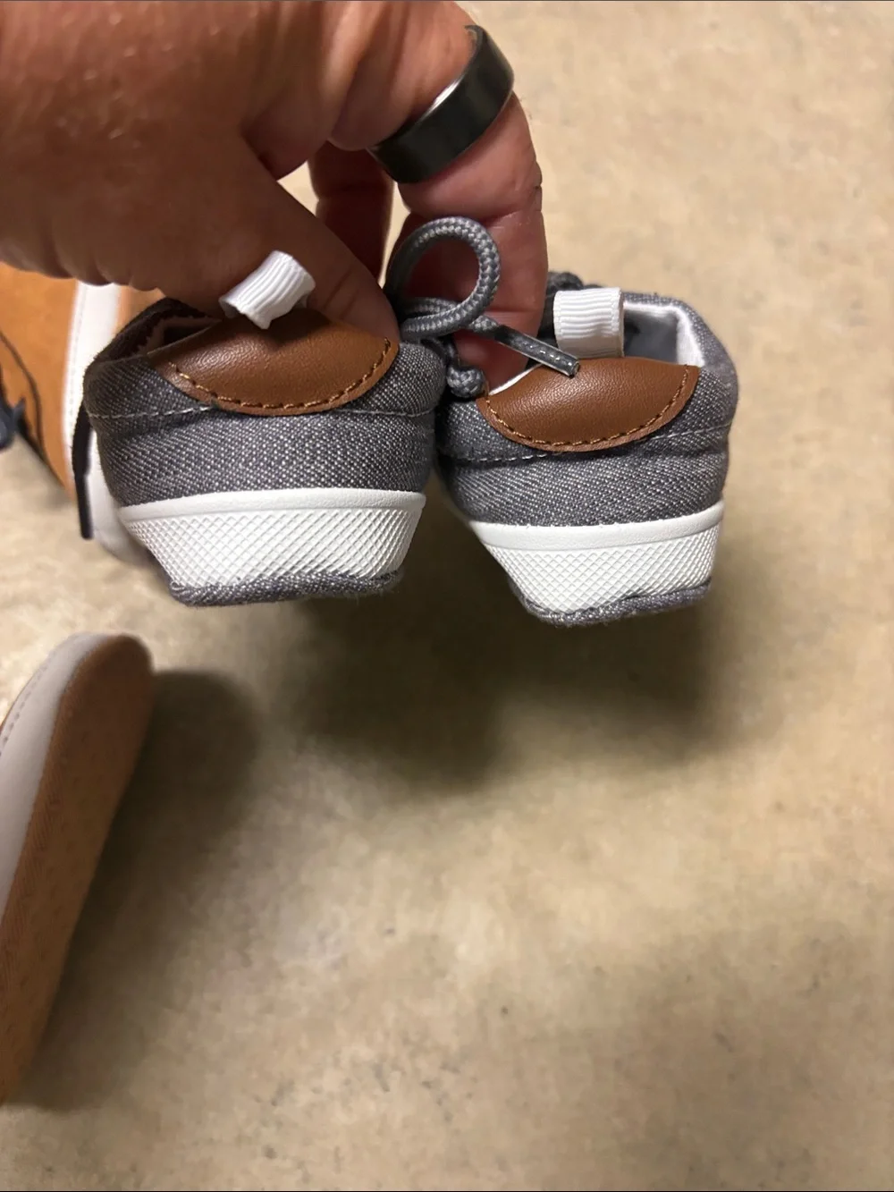 Baby Casual Shoes in Brown and Gray 2 pairs 3 to 6 months